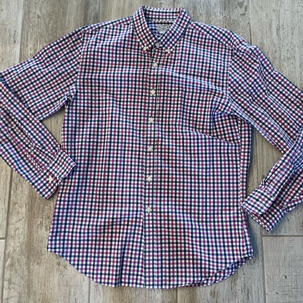 Purple and Blue Checkered Dress Shirt - Picture 2 of 7